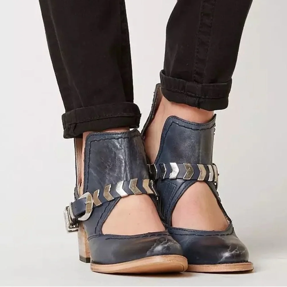 Freebird by Steven blade leather moto buckle booties - Picture 2 of 11